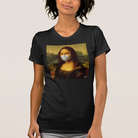 "Rona Mona" Gemaskerde Mona Lisa T-shirt (Voorkant)