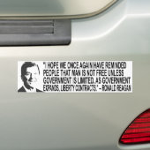 Ronal Reagan Quote Bumpersticker (Op auto)