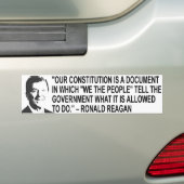 Ronal Reagan Quote Bumpersticker (Op auto)