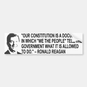 Ronal Reagan Quote Bumpersticker