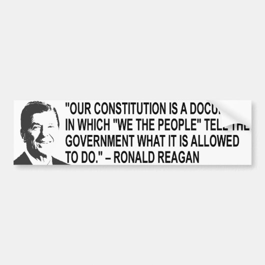Ronal Reagan Quote Bumpersticker (Voorkant)