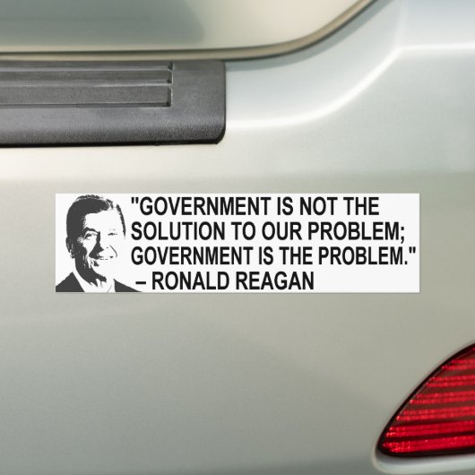 Ronal Reagan Quote Bumpersticker (Op auto)