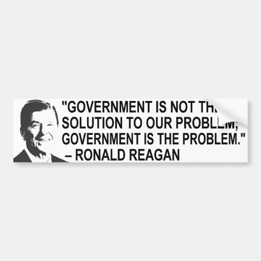 Ronal Reagan Quote Bumpersticker (Voorkant)