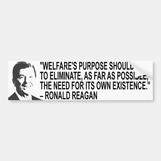 Ronal Reagan Quote Bumpersticker (Voorkant)