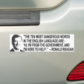 Ronal Reagan Quote Bumpersticker (Op auto)