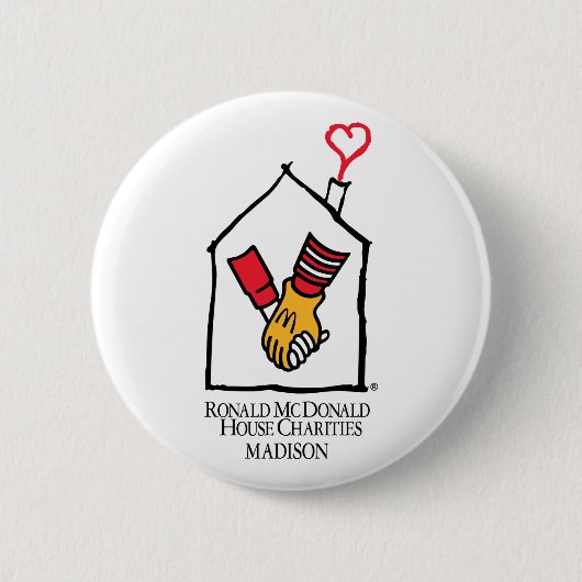 Ronald McDonald Hands Ronde Button 5,7 Cm (Voorkant)