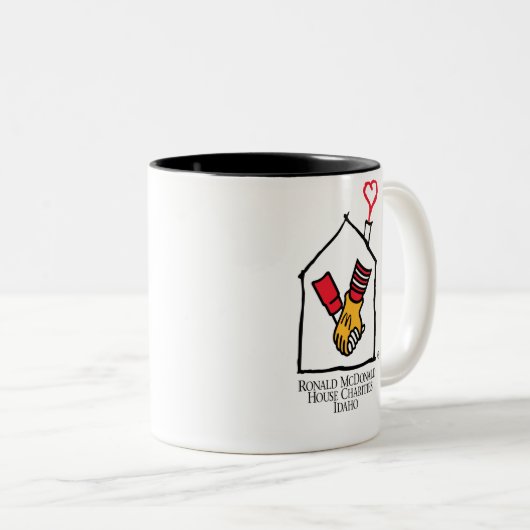 Ronald McDonald Hands Tweekleurige Koffiemok (Voorkant rechts)