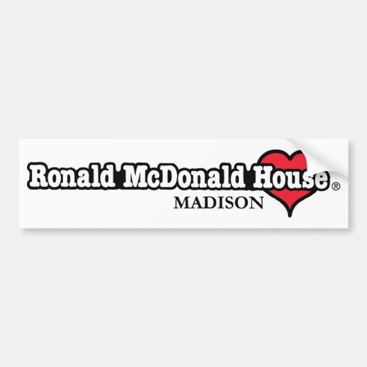 Ronald McDonald Hart Bumpersticker (Voorkant)