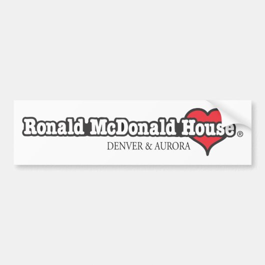 Ronald McDonald Heart Bumpersticker (Voorkant)