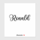 Ronald Naam - Handgeschreven kalligrafie Sticker (Vel)