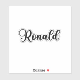 Ronald Naam - Handgeschreven kalligrafie Sticker