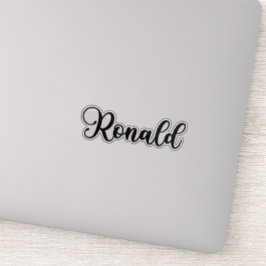 Ronald Naam - Handgeschreven kalligrafie Sticker