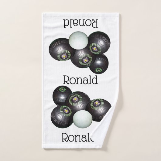 Ronald Name on Lawn Bowls Design, Handdoek (Handdoek)