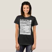 Ronald Nutrition Information Problem Solving Hard T-shirt (Voorkant volledig)