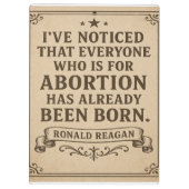 Ronald Reagan Abortion Quote Klembord (Achterkant)