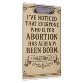 Ronald Reagan Abortion Quote Klembord (Rechts)