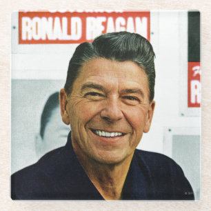Ronald Reagan Glazen Onderzetter