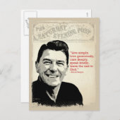 Ronald Reagan Quote Briefkaart (Voorkant / Achterkant)