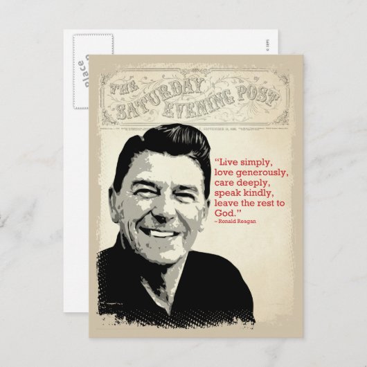 Ronald Reagan Quote Briefkaart (Voorkant / Achterkant)