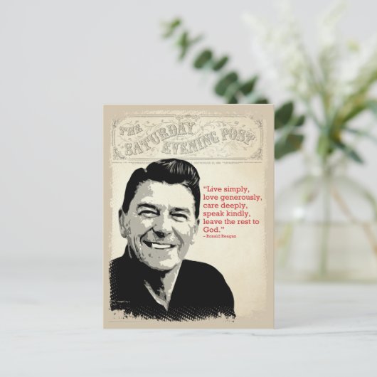 Ronald Reagan Quote Briefkaart (Staand voorkant)