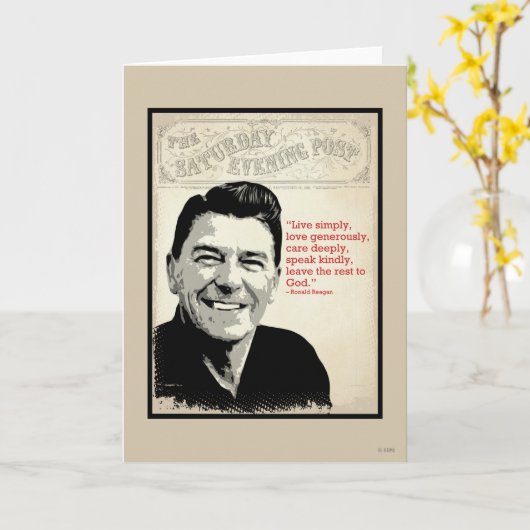 Ronald Reagan Quote Kaart (Gele Bloem)