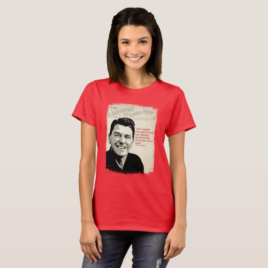 Ronald Reagan Quote T-shirt (Voorkant volledig)
