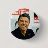 Ronald Reagan Ronde Button 3,2 Cm (Voorkant)