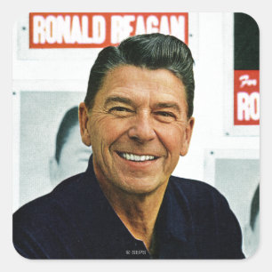 Ronald Reagan Vierkante Sticker