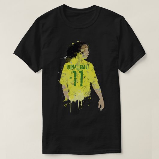 Ronaldinho Brazilië Legend Art Classic T Shirt (Design voorkant)