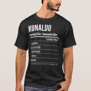Ronaldo Gift, Voedingswaarde Feiten Serving Size, T-shirt