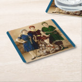 rond 1910 Atlantic City zwemmen schoonheden RPPC Kartonnen Onderzetters (Schuin)