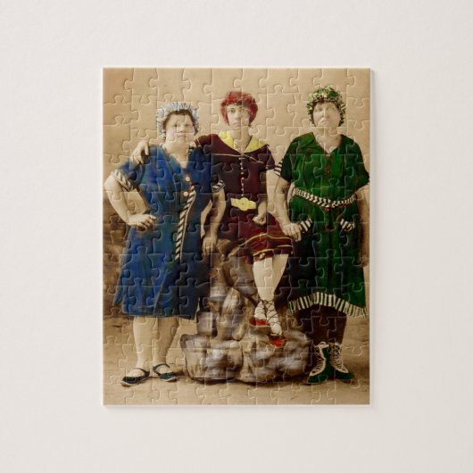 rond 1910 Atlantic City zwemmen schoonheden RPPC Legpuzzel (Verticaal)