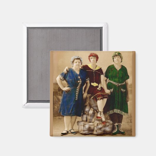 rond 1910 Atlantic City zwemmen schoonheden RPPC Magneet (Voorkant / Achterkant)