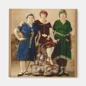 rond 1910 Atlantic City zwemmen schoonheden RPPC Magneet (Voorkant)