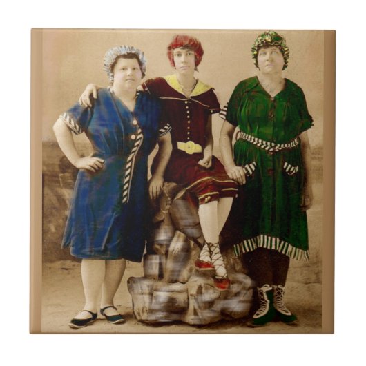 rond 1910 Atlantic City zwemmen schoonheden RPPC Tegeltje (Voorkant)