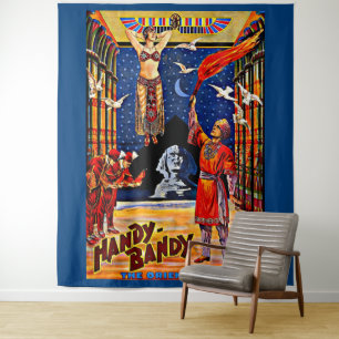 rond 1920 Handy-Bandy goochelaar poster Wandkleed