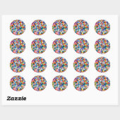 Rond 2 sprinkheten ronde sticker (Vel)