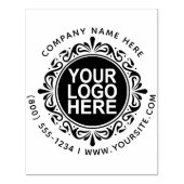Rond Aangepaste Uw Bedrijf Logo met Aangepaste Tek Rubberstempel (Afrduk)