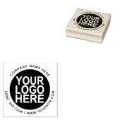 Rond Aangepaste Uw Bedrijf Logo met Aangepaste Tek Rubberstempel (Gestempeld)