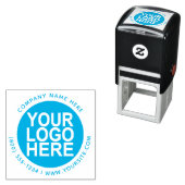 Rond Aangepaste Uw Bedrijf Logo met Aangepaste Tek Zelfinktende Stempel (In situ)