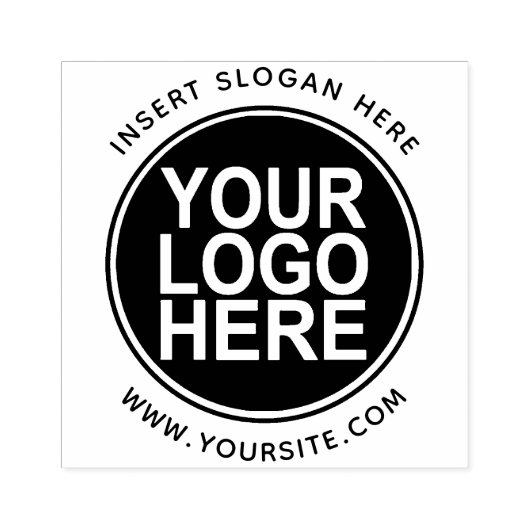 Rond Aangepaste Uw Bedrijf Logo Rubberstempel (Afrduk)
