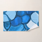 Rond-achtige stenen in tinten van koningsblauw bad handdoek (Handdoek)