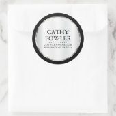 Rond Adres Zilveren, Zwart-wit Etiketten (Tas)