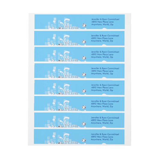 Rond Adresetiketten rubberen ruggengraat Adreslabel Wikkel (Vel)