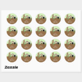 Rond adreslabel - Oerwoud Adventure Animals Ronde Sticker (Vel)