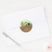 Rond adreslabel - Oerwoud Adventure Animals Ronde Sticker (Envelop)