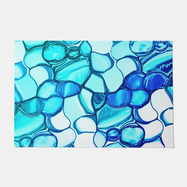 Rond als stenen in tinten vergelijkbaar met aquama deurmat (Voorkant)