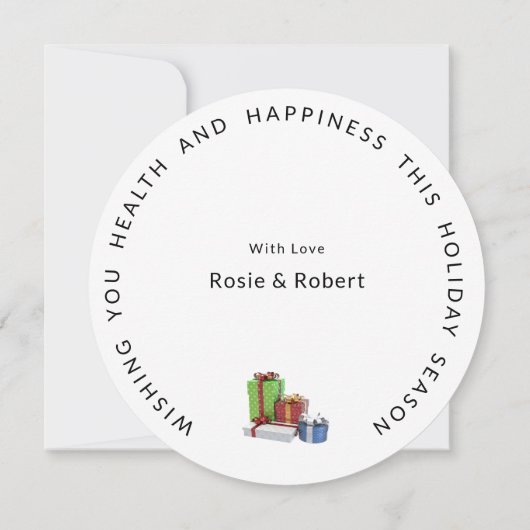 Rond | Ampersand & Colorful Gifts | Kerstmis Feestdagenkaart (Achterkant)