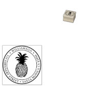 Rond Ananas Retouradres Rubberstempel (Gestempeld)