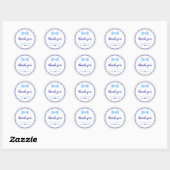 Rond Baby shower dank u Stickers- klein Man Ronde Sticker (Vel)